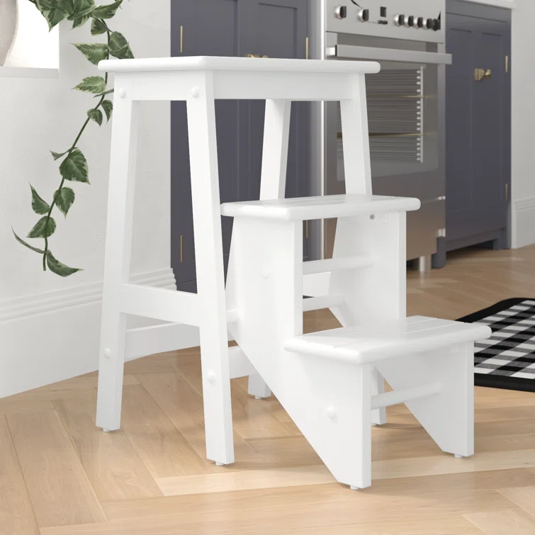 Danyell+3+ +step+wood+folding+step+stool